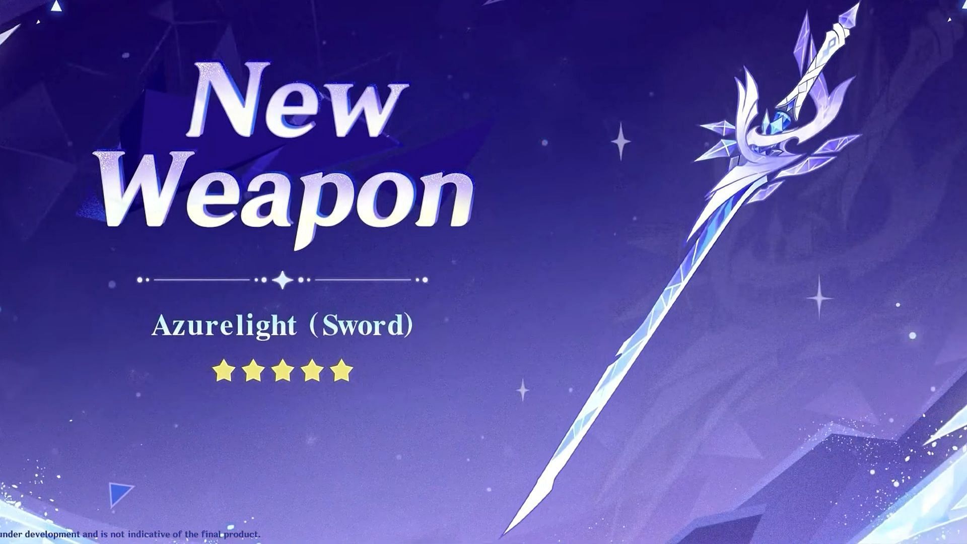 New weapon Azurelight (Image via HoYoverse)